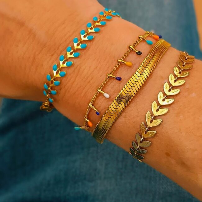 pulseras de moda doradas